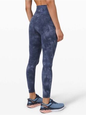 Lululemon Wunder Train High-Rise Tight 25" *Diamond Dye Shade Naval Blue Size 4